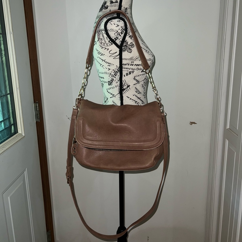 Madison West Brown Crossbody Bag with Timeless Design